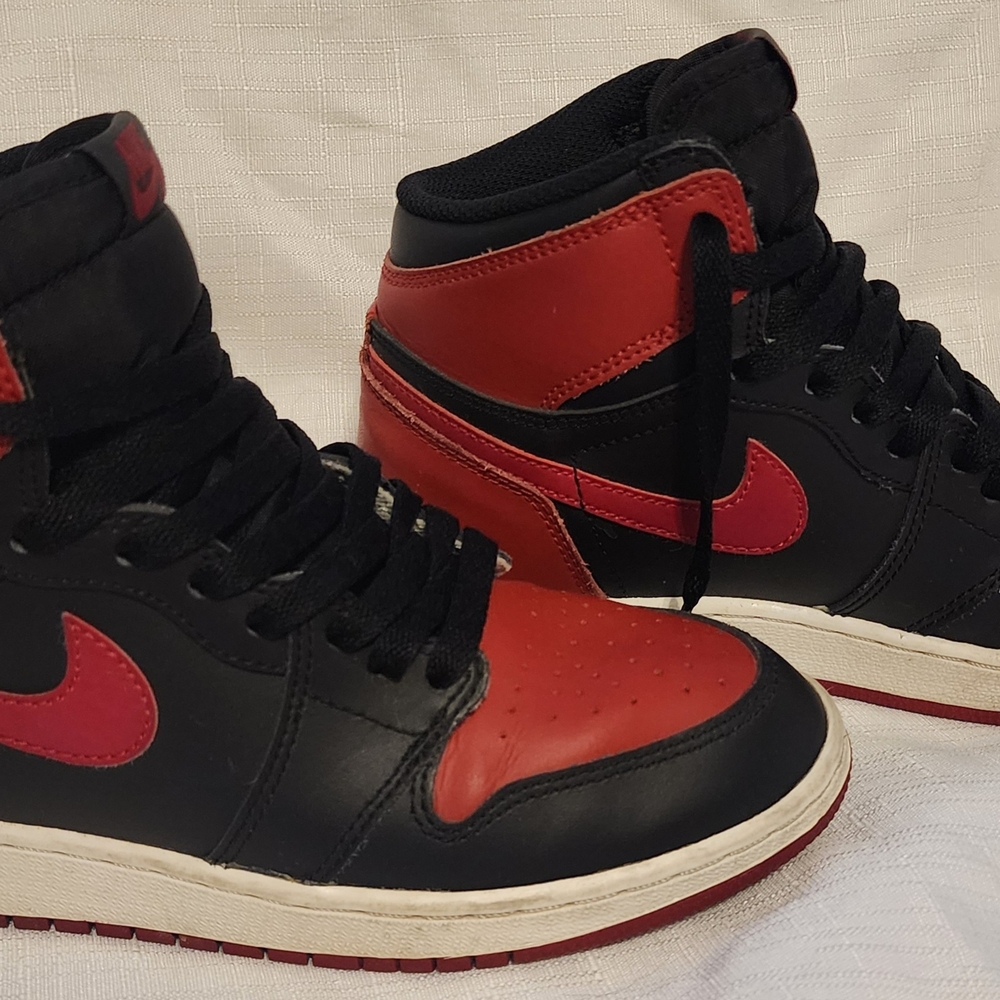 Nike Air Jordan Black and Red Sneakers